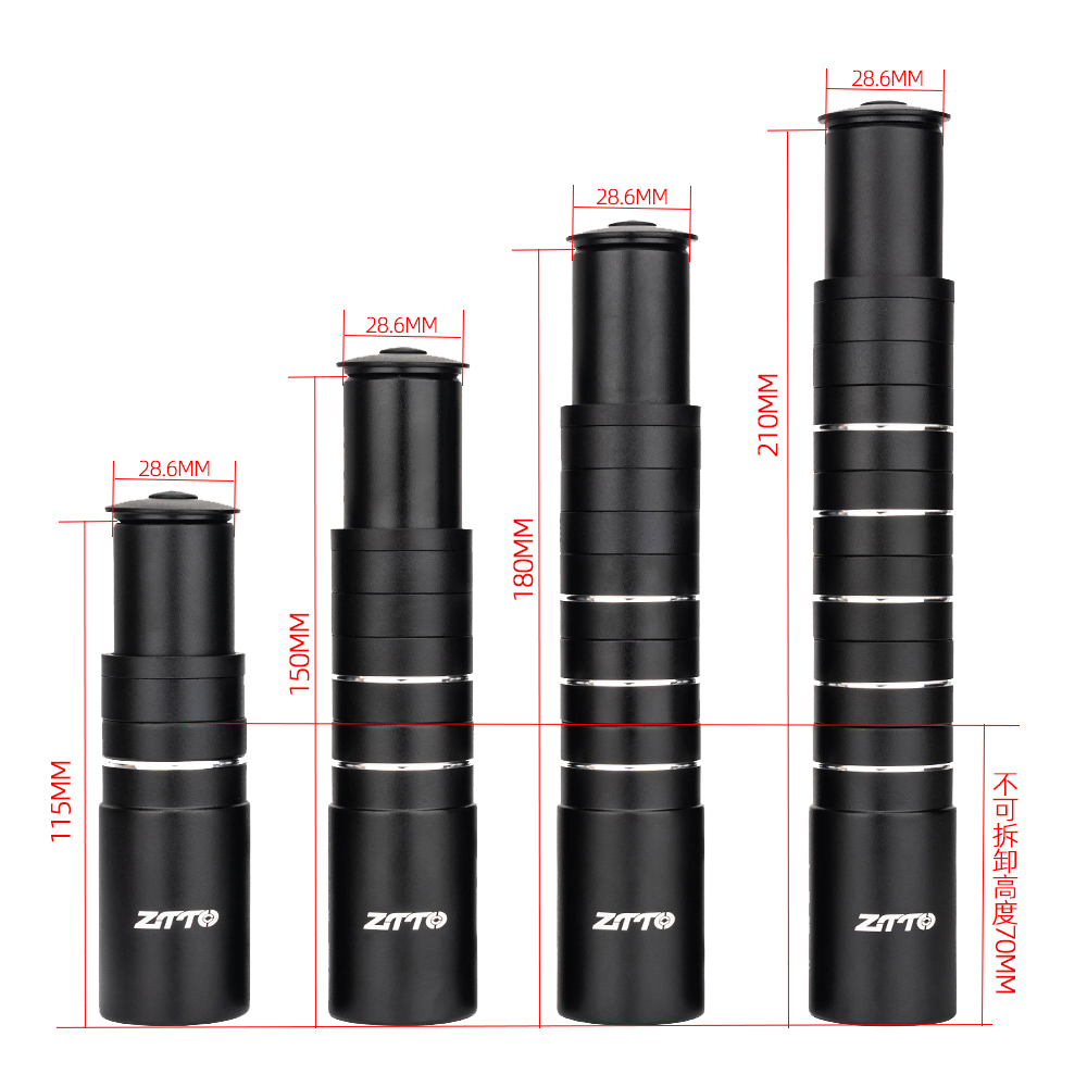ZTTO peninggi setang sepeda, g - Stem Extender Tube ulasan dan harga